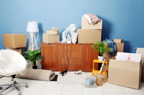 Loading furniture for a Docklands high-rise move with access planning