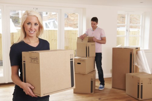 Removal team planning a move in Docklands with high-rise apartment access