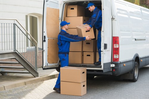 Local moving team preparing items for an apartment move in Docklands