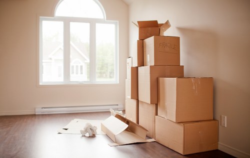 Removal van service for a riverside Docklands property