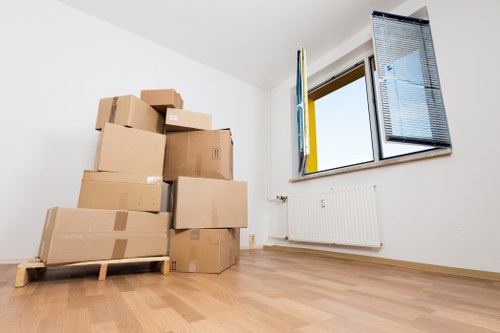Careful wrapping of fragile household items during a Docklands packing service