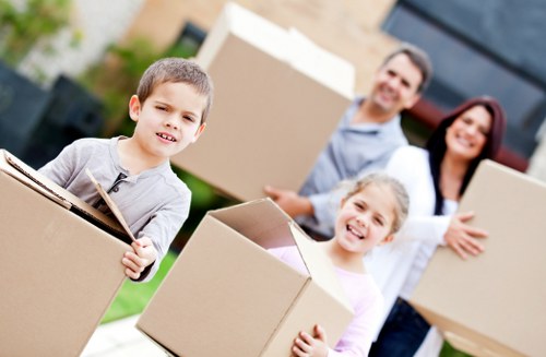 Professional movers handling a residential apartment move in Docklands