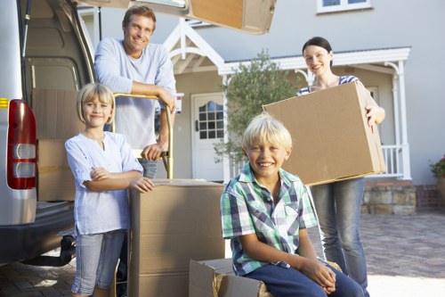 Packing and handling furniture during a Docklands office move