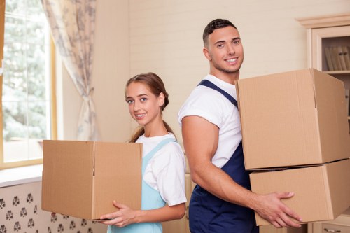 Docklands removal van staff trained in safe handling and loading