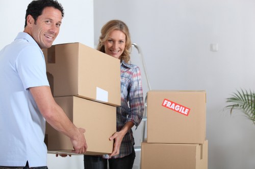 Household furniture removals and loading preparation