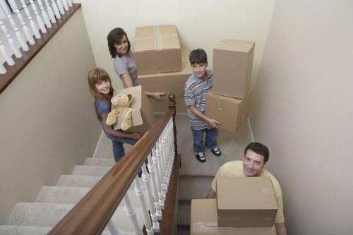 Assorted moving boxes and packing supplies suitable for Docklands apartments and offices